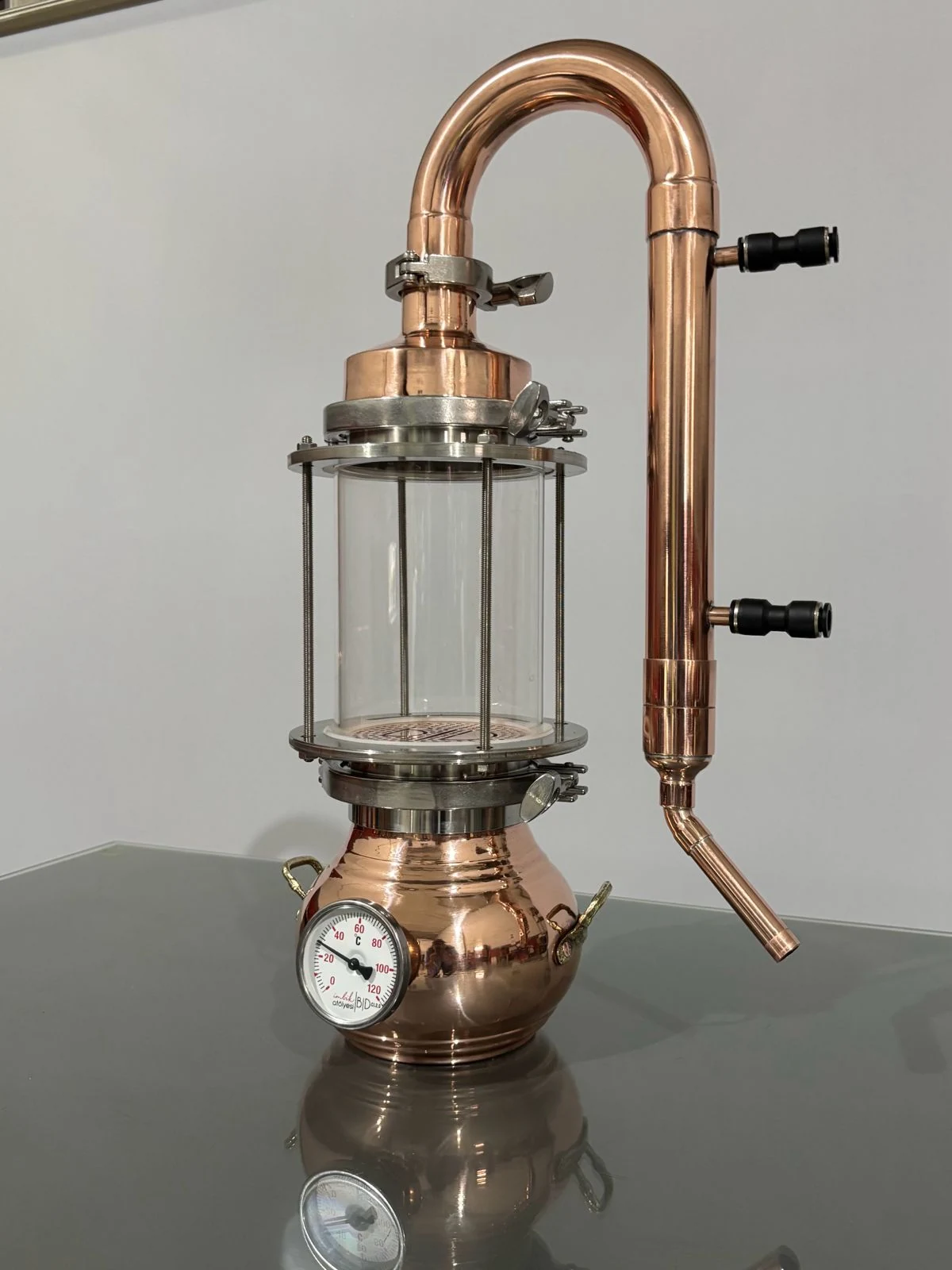 3,9 L Kupfer-Destille mit Glaskammer