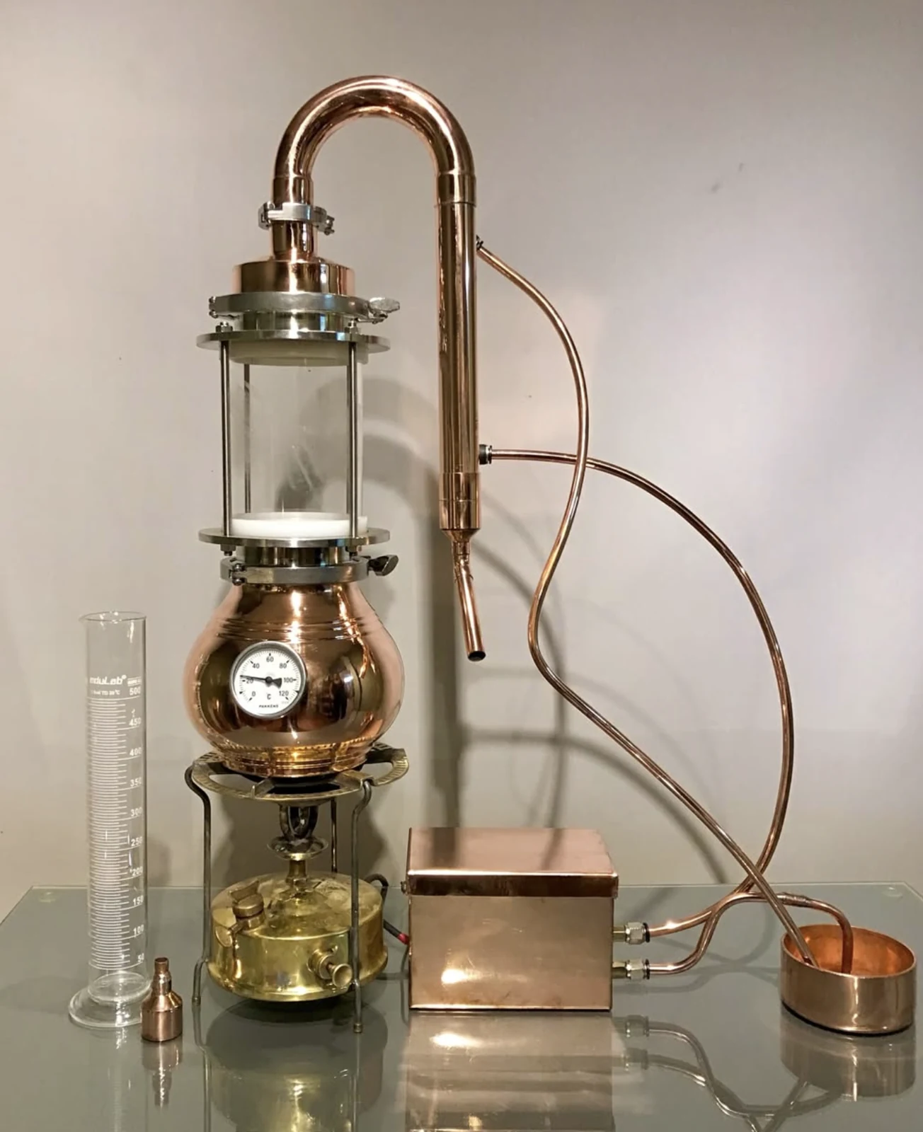 3,9 L Kupfer-Destille mit Glaskammer 2